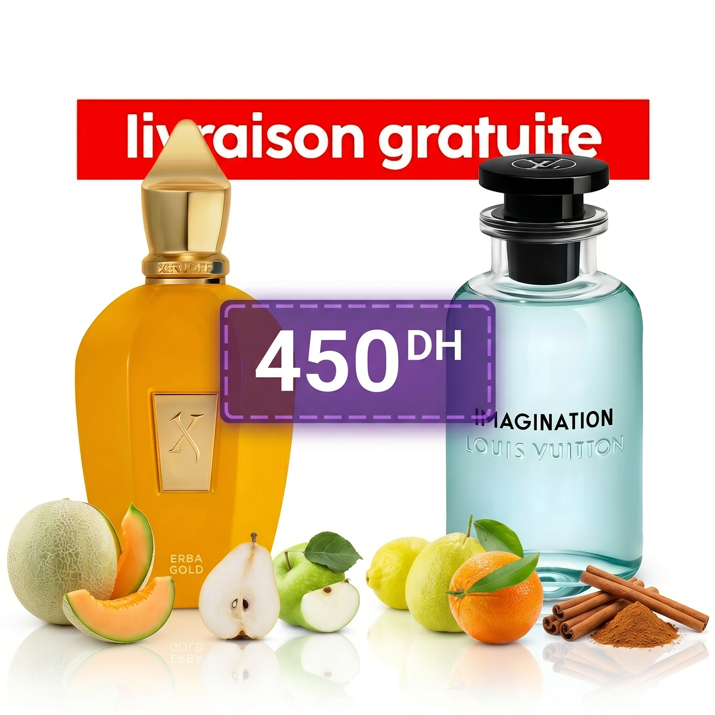 Louis Vuitton Imagination EDP 5ml & Xerjoff Erba Gold EDP 5ml