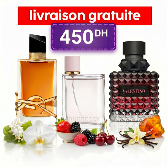 Born in Roma Intense EDP 10ml +Burberry Her EDP 10ml + Libre Intense EDP 10ml